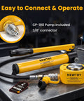 10 Ton Low Profile Hydraulic Jack Porta Power Kit With CP180 Manual Pump Mini Hydraulic Cylinder Point Four Three Inch Stroke
