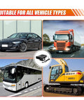 Ditch The Morning Frost 12V Car Heater And Windshield Defogger in a collage for cars, trucks, buses, and machinery.