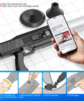 Heavy Duty Electric Air Plunger For Bathroom Toilets High Pressure Drain Unclogger with phone and instructions for use.