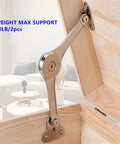 Heavy Duty Lid Hinge With Soft Close For Toy Boxes Cabinets And Wardrobes Stay Open Lid Support Kid Safe 50Lb Max Capacity 2 Pack