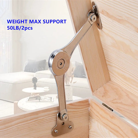 Heavy Duty Lid Hinge With Soft Close For Toy Boxes Cabinets And Wardrobes Stay Open Lid Support Kid Safe 50Lb Max Capacity 2 Pack