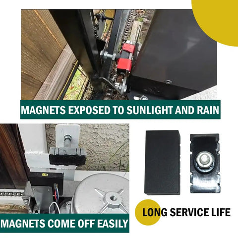 Magnet Switch For Sliding Gate Opener Replacement Magnetic Limits Two Pack Gate Magnets For Home Garage installation view