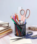 8.5 Inch Pastel Scissors Three Pack Heavy Duty Stainless Steel With Soft Grip Ergonomic Handles Left Or Right Hand Friendly Ultra Sharp Cutters For Crafting School Projects And Office Use on desk