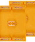 Two Pack 10 Frame Beehive Top Feeder For Langstroth Hives, 6 Channel Food Grade Bee Top Feeders, durable yellow ABS acrylic
