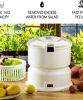 Fast Electric Potato Peeler And Vegetable Dehydrator With Sharp Blades For No Sweat Kitchen Prep and Effortless Fruit Slicing in a bright kitchen.
