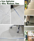 Paintable Aluminum Cable Raceway Kit with Self Adhesive Cord Cover for Floor and Wall Keeps Wires Hidden and Clutter Free Hassle Free Layout Prevents Trip Hazards 6/5 in to 8/5 in Width 10 PC Pack Each 36 in Long shown in various applications on floors
