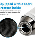 Close-up of One Point One Inch Motorcycle Slip On Muffler Universal 28mm Exhaust Silencer showing spark arrestor inside