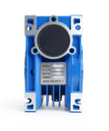 40 To 1 NMRV040 Worm Gearbox Reducer For Nema 34 Stepper And Servo Motors, view of label and metal enclosure