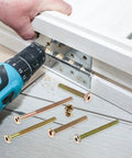51 Piece Furniture Connector Bolt Kit With Copper Alloy Screws And Nuts Built Tough And Impact Resistant Fasteners For Beds Headboards Cabinets