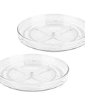 Clear 9 Inch Lazy Susan Turntable For Cabinet, Space Saving Kitchen Organizer, Rotating Spice Rack, smooth spin 2 pack acrylic