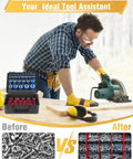Detachable Thread Gauge Kit With 60 Nut And Bolt Gauges, 30 Inch And 30 Metric Box Set in use in a workshop setting.