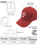 Diagram of Low Profile Unstructured Womens Cap With Breathable Eyelets Six Embroidered Vents And Adjustable Buckle For A Custom Fit In Red.