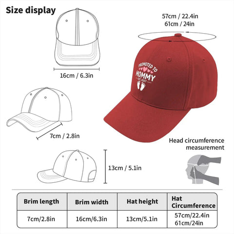 Diagram of Low Profile Unstructured Womens Cap With Breathable Eyelets Six Embroidered Vents And Adjustable Buckle For A Custom Fit In Red.
