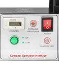 Compact operation interface of Heavy Duty Electric Terminal Crimping Machine with power switch, counter, and LED indicators.