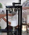 Manual Can Sealer For 55mm Jars And 500ml Cup, Handy Hand Press Sealer Tool in use, adjustable height, metal frame