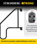 Heavy Duty Rv Grab Bar With Slick Black Aluminum Build Holds Fast During Rough Roads And Keeps Your Footing Locked In Tight for stable camper access.