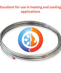 OD 50 Foot Stainless Steel Tubing Coil Type 316 316L Dual Certified for heating and cooling applications