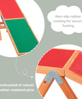 Agility Dog Walk Ramp with color coded contact zones, showing red and green sections, non-slip rubber, weather resistant pine