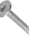 Badass Steel Self Drilling Screws With Zinc Plated Finish And Wafer Head Star Drive For Smooth Operation Number 10 Thread Size 1-1/4 Inch Length
