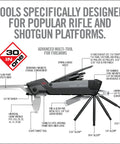 30 In 1 Firearm Maintenance Multitool With Flat Phillips Torx Bits And Pin Punch, Compact Folding Gun Tool For Rifles And Shotguns diagram
