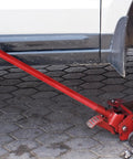 Durable Red Metal Hydraulic Jack Handle Extension Rod For Bottle Jacks With Stable Construction And Non Slip Silicone Grip Heavy Duty Floor Jack Lever Replacement For Trailer Handle And Lifting