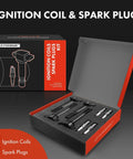 Ignition Coil Pack And Iridium Spark Plugs For Toyota Camry RAV4 Sienna 2.5L 2.7L L4 Four Pack Replacement 90919A2002 kit box and contents