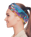 Flex Your Outdoor Setup With This Ultra Breezy Stretchy Neck Gaiter That Shields You From Blazing Sun And Frosty Winds While Keeping You Fresh For Running Or Snowboarding on a smiling woman.
