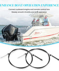 Two 12 Foot Gen1 Boat Throttle And Shift Cables Set For 600A Outboard Control Replacement Dual Cable Kit for boat use