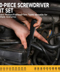 20-piece screwdriver bit set used for automotive mechanics