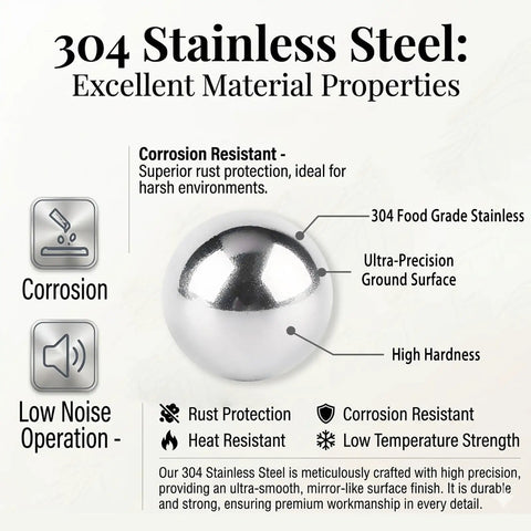 0.5kg Bulk 304 Stainless Steel Balls Heavy Duty Pro Grade Precision Bearing Spheres Ranging From 2mm To 5mm Rust Resistant Agitator Beads For Industrial And DIY Equipment And Projects, 304 stainless steel ball