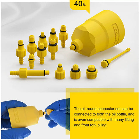 All In One Bike Hydraulic Disc Brake Bleed Kit With 12 Oil Filling Joints And Transferable Funnels for Shimano Magura
