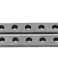 Premium Stainless Steel Screw Fixing Plate With Five Hole Threaded Base Pack Of Two Heavy duty metal mounting plates, 39x7x3mm.