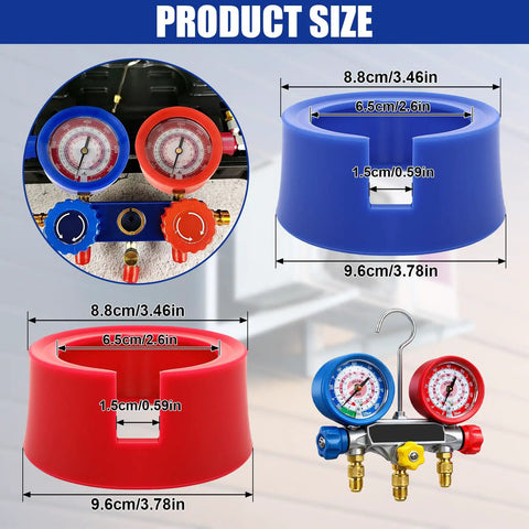 Gotta Have These Premium Rubber HVAC Gauge Boots That Fit Tight Around 3 1/8 Inch AC Manifolds To Shield Prized Refrigerant Dials From Rough Drops Solid Shop Quality Pack Of Two