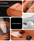 Ultimate Car Seat Leg Extender Cushion For Mini Cooper Se Convertible Jcw Electric Drives Adds Cool Ventilated Support Pad with breathable leather.