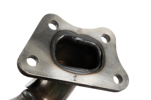 Close-up of GM Three Way Catalytic Converter Kit With Front Exhaust Manifold Pipe for Easy Install and Reliable Emissions Control