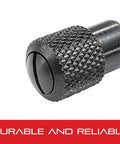 Close-up of black micrometer ratchet stop built tough for precision tools heavy duty fit for Starrett Series 436 1-13 durable construction