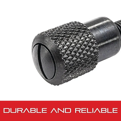 Close-up of black micrometer ratchet stop built tough for precision tools heavy duty fit for Starrett Series 436 1-13 durable construction
