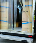 Sleek Portable Refrigerated Trailer Featuring Heavy Duty Mobile Cooling System For Catering Teams And Large Outdoor Events Keeps Everything Slick And Chilled On The Go showing sealed interior with boxes inside.