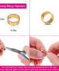 All In One Jewelry Repair Kit With 1520 Silver Jump Rings And 3 Pcs Pliers showing tool use for opening rings