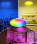 RGB LED Ceiling Light 12 Inch, 24W 5000K Dimmable Flush Mount in kids room with multi color modes and cozy home vibe