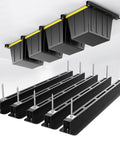 Heavy Duty Ceiling Storage Rack for Garage Overhead Storage System Adjustable Bin Organizer 5 Sets with Rust Resistant Steel