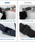 Comparison of 1.75mm thick nylon strap with self-locking buckle for Adjustable Tree Stand Seat Replacement and thinner 0.72mm option.