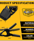 Heavy Duty Metal Spring Clamps Set 12 Pc Four Inch Jaw Opening Up To Two And A Half Inches product specifications