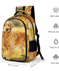 Dope Warm Autumn Pet Floral Printed Unisex Backpack With Large Capacity Durable Polyester Breathable Fabric Smooth Zipper