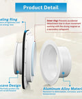 Magnetic Dryer Vent Connector Kit Quick Connect For Tight Spaces showing sealing ring and concave aluminum design details