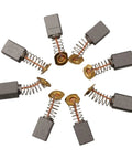 8Pcs Carbon Brush Replacement Compatible With RT0700CX3 RT0700C RT0701C Power Tools arranged in a circle on white background
