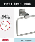 Square Stainless Steel Towel Ring For Kitchen And Bathroom Durable Brilliance Finish Hand Towel Holder Wall Mounted Ring