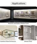 Buttery Smooth L Mount Shower Door Hinge For One Quarter Inch Tempered Glass Aluminum Bracket Polished Chrome Finish in shower door application.