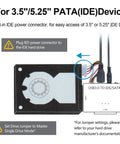 3 In 1 Universal Hard Drive Adapter For 2.5 And 3.5 Inch SATA IDE HDD SSD To USB 3.0 Reader, Up To 5Gbps, Fast Data Transfer, Backup And Recovery, Dual Head IDE 40 44 Pin, Supports CD DVD Optical Drives, 3.5/5.25 IDE device