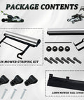 Stainless Steel Lawn Striping Kit For 21-Inch EGO Walk-Behind Mowers AR2100 package contents layout